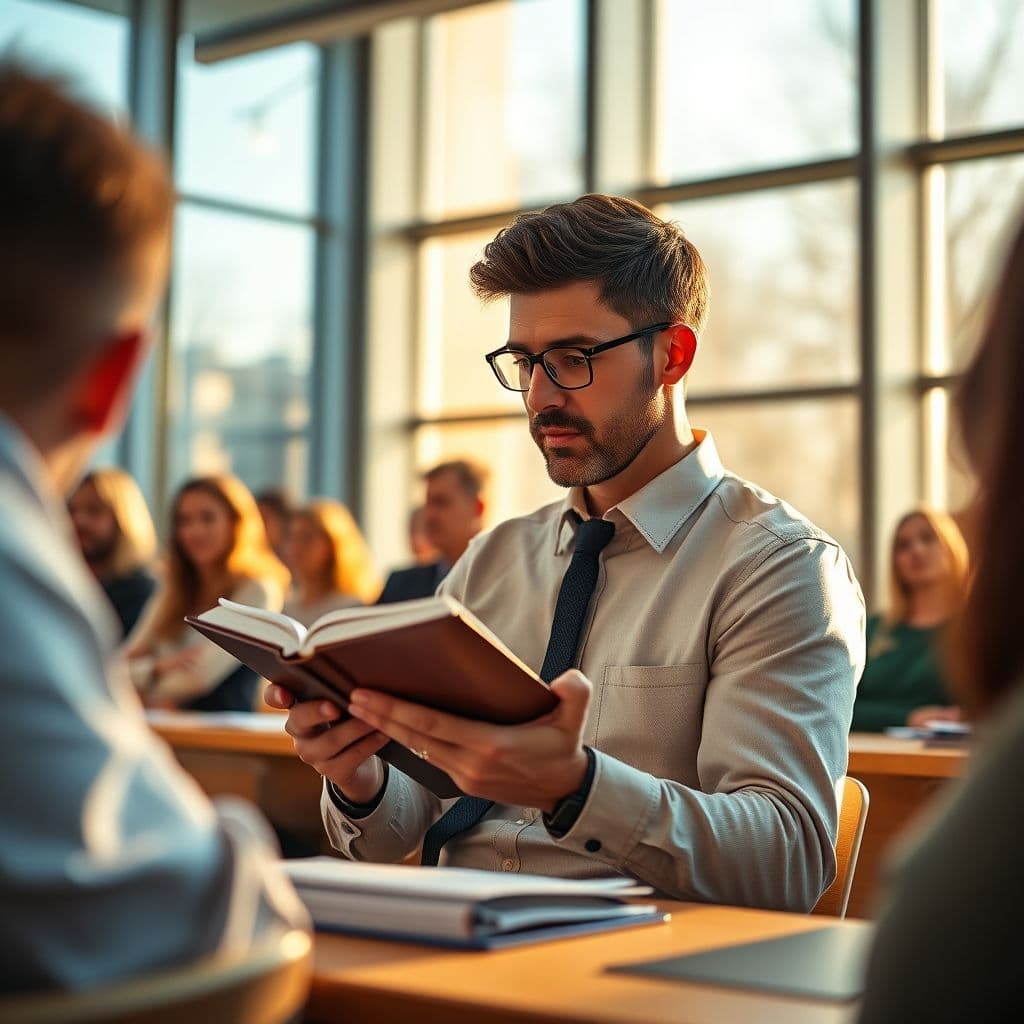 An office manager attending a professional development workshop.