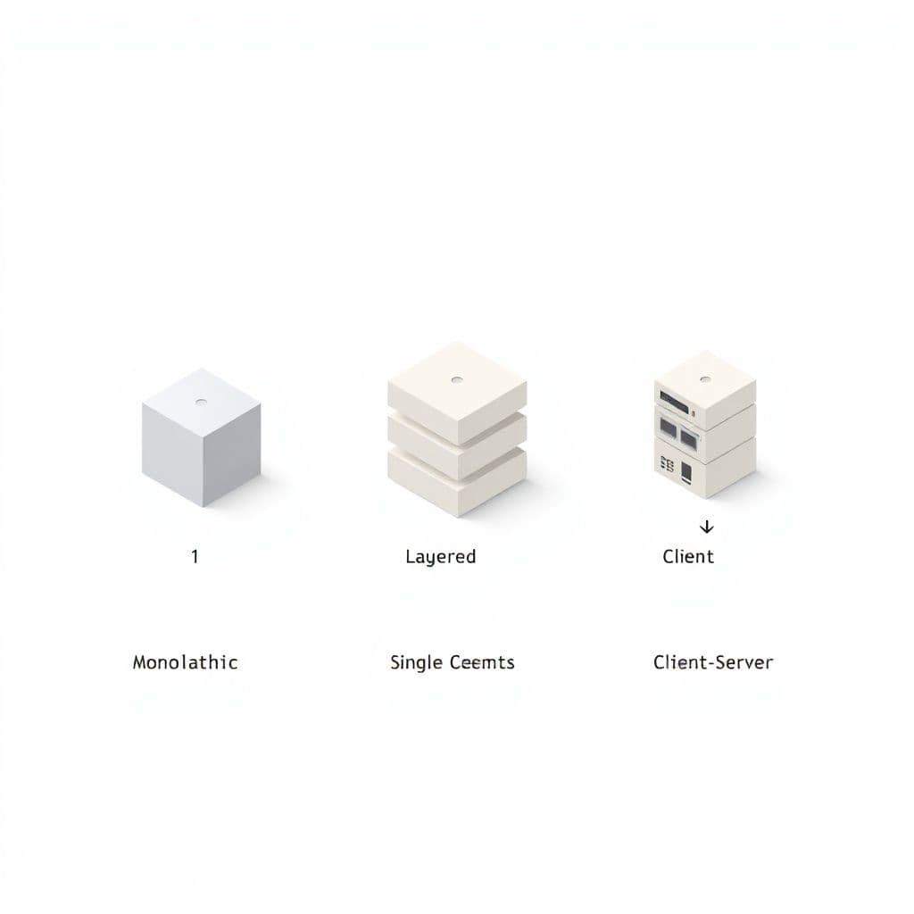 Illustration of different software architecture types.
