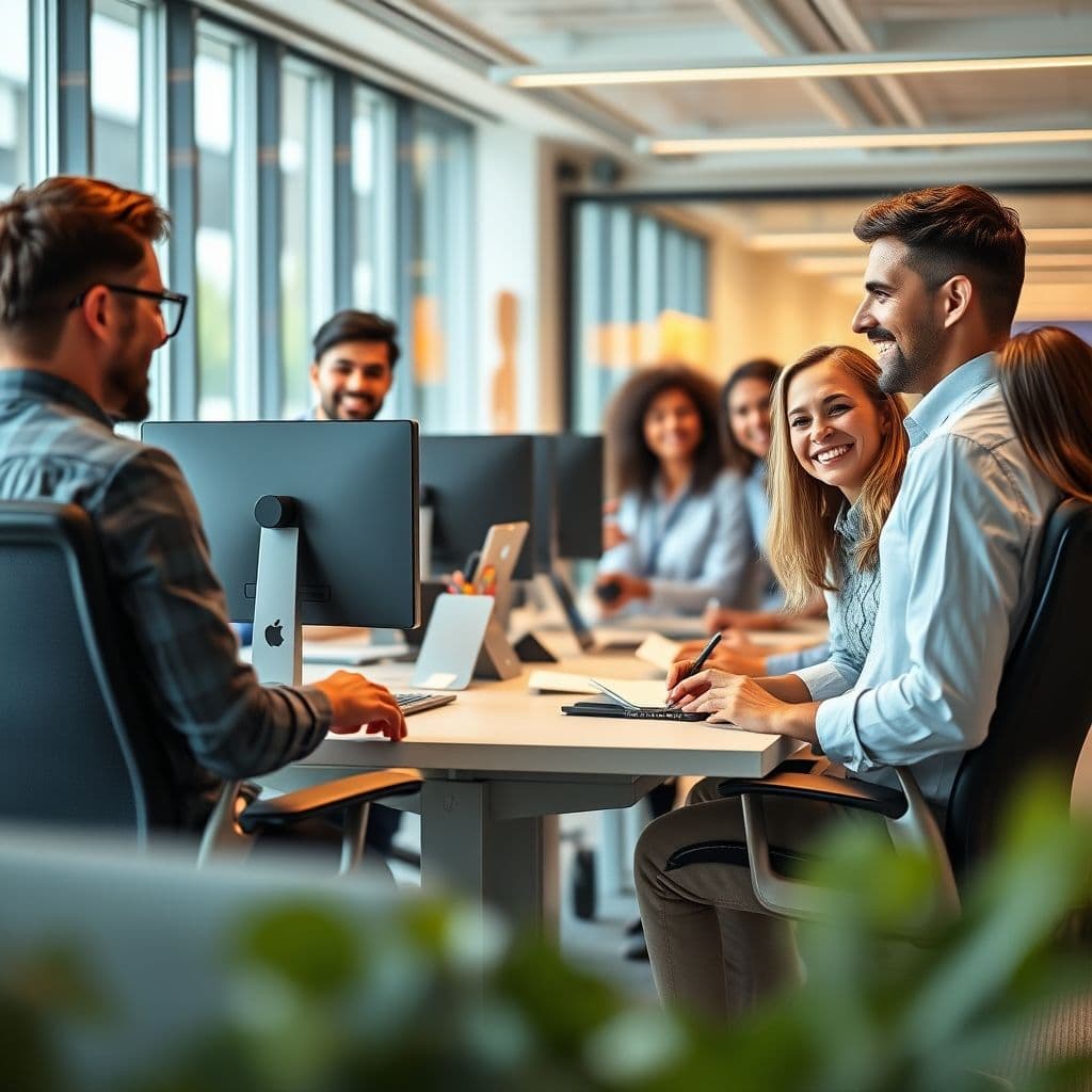 Illustration of a new employee onboarding process.