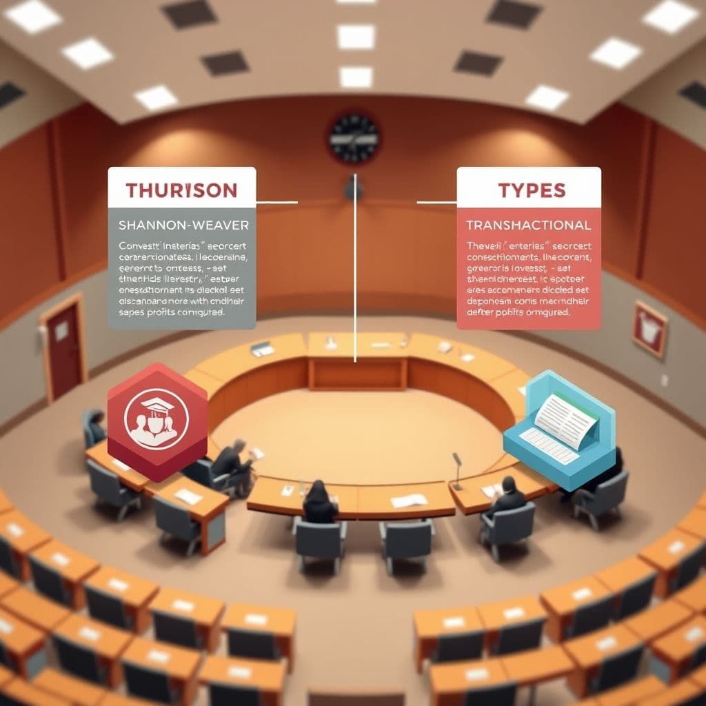 Illustration of different communication models and types.