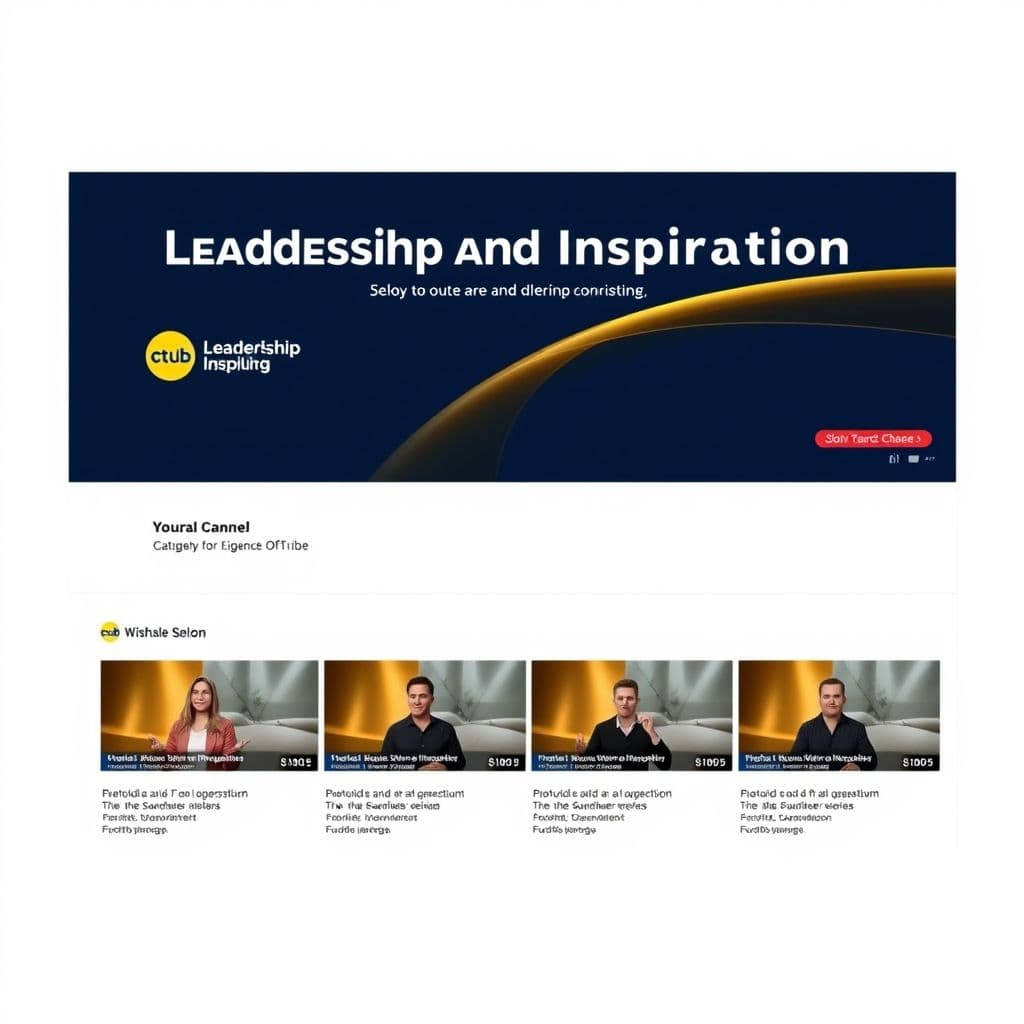 A well-branded YouTube channel homepage with a professional layout.