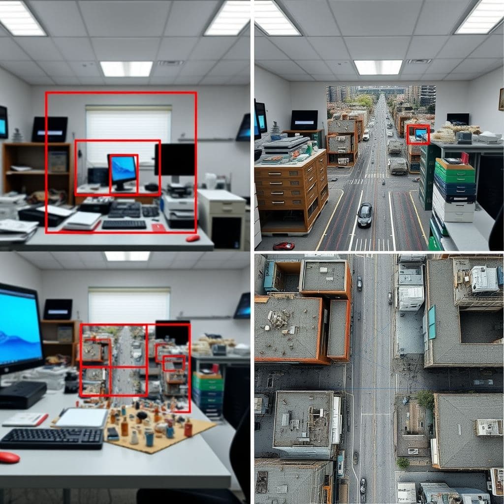 Visualization of different computer vision algorithms in action.