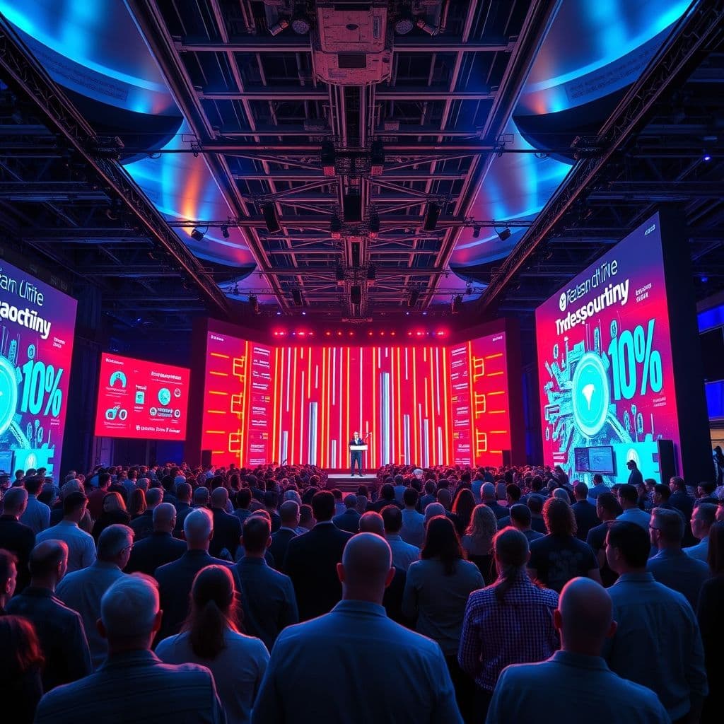 A professional attending a cybersecurity conference.