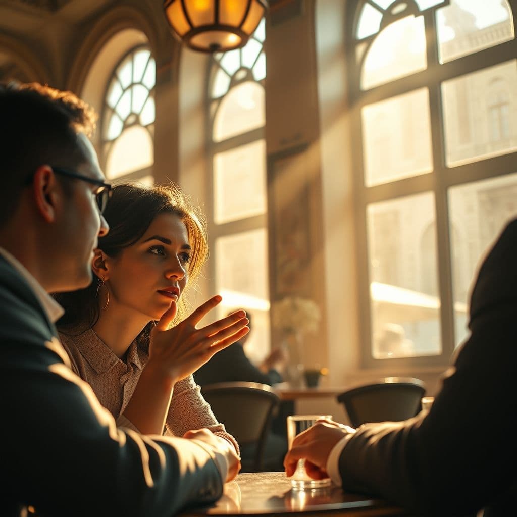 Illustration of reflective listening in a conversation.