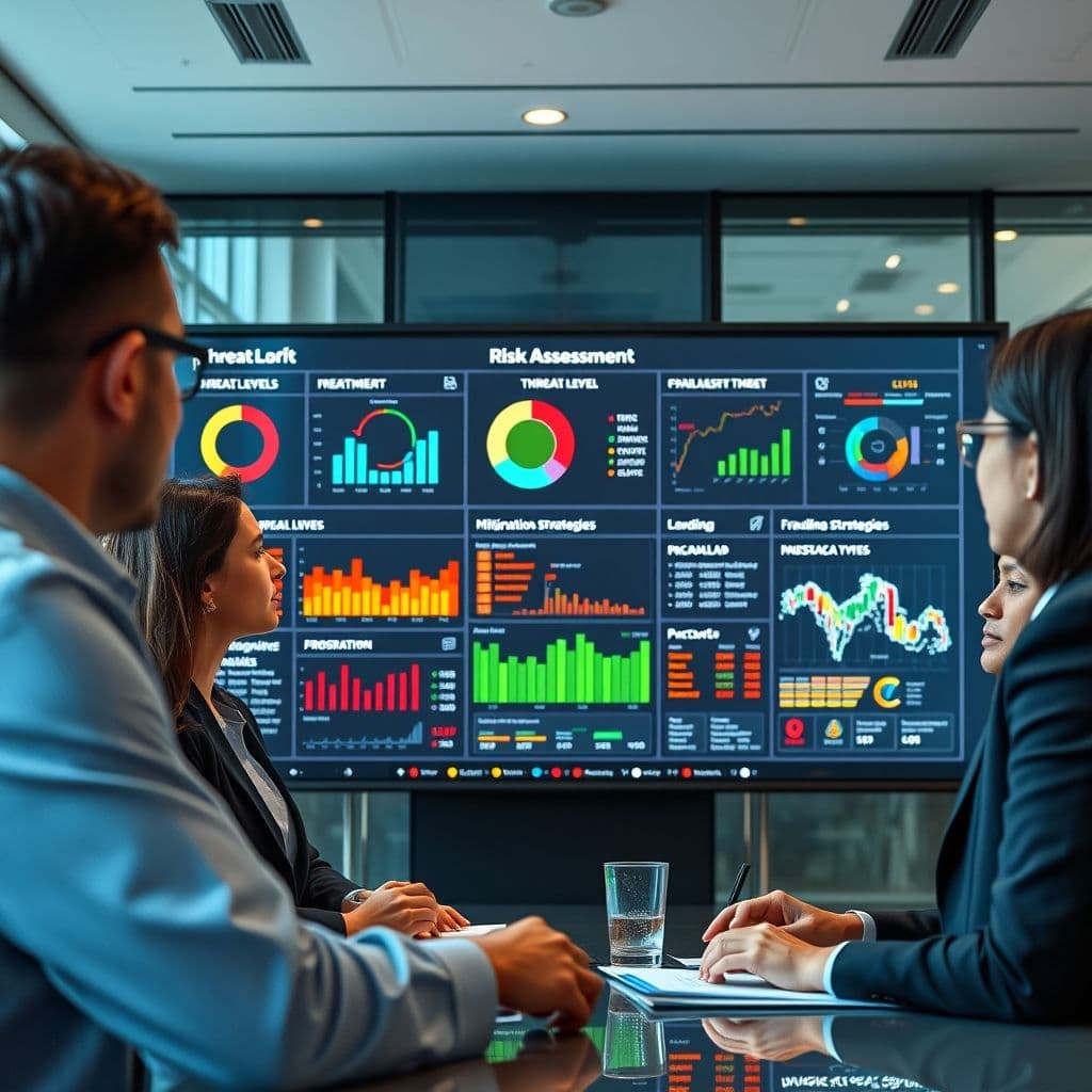 A team conducting a risk assessment in a corporate setting.