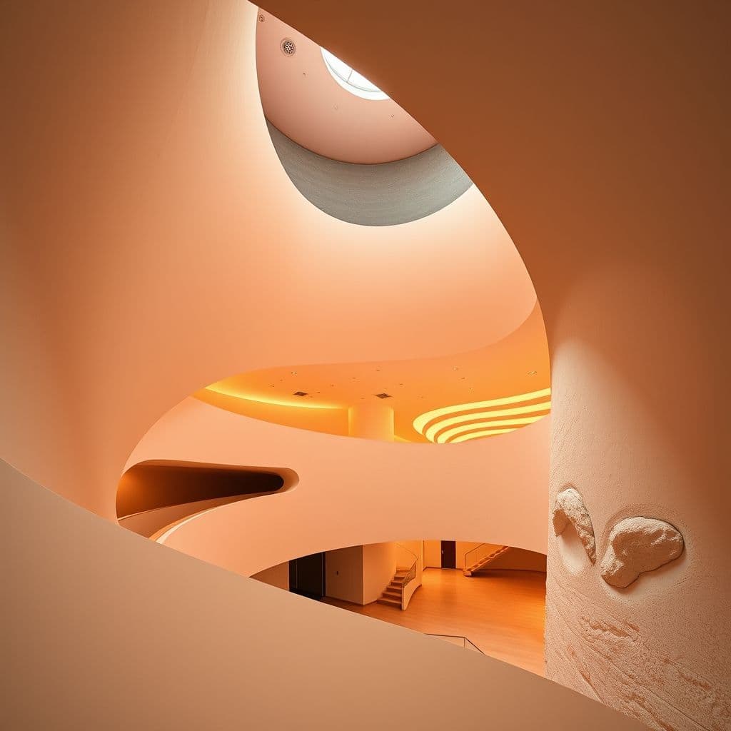 Abstract composition showcasing lines, shapes, textures, and spatial relationships