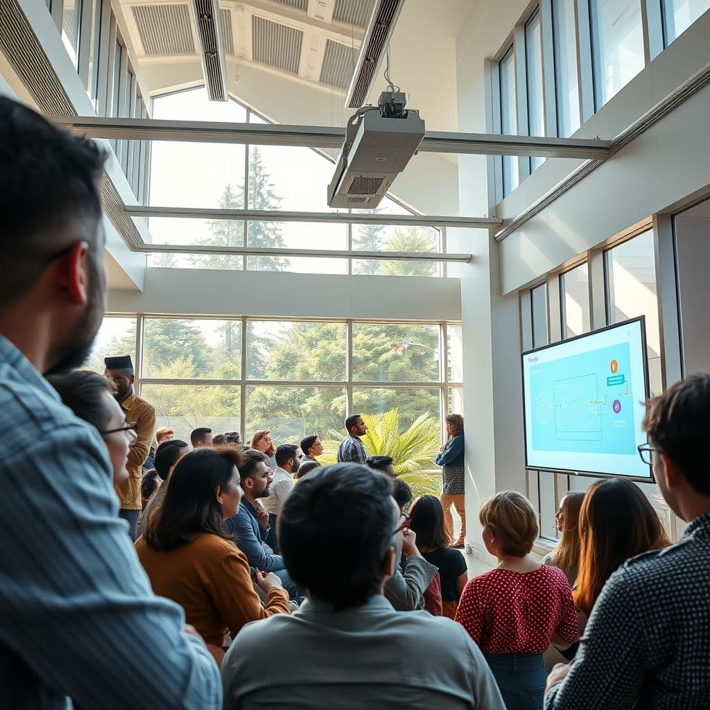 A team participating in a training session for a new process.