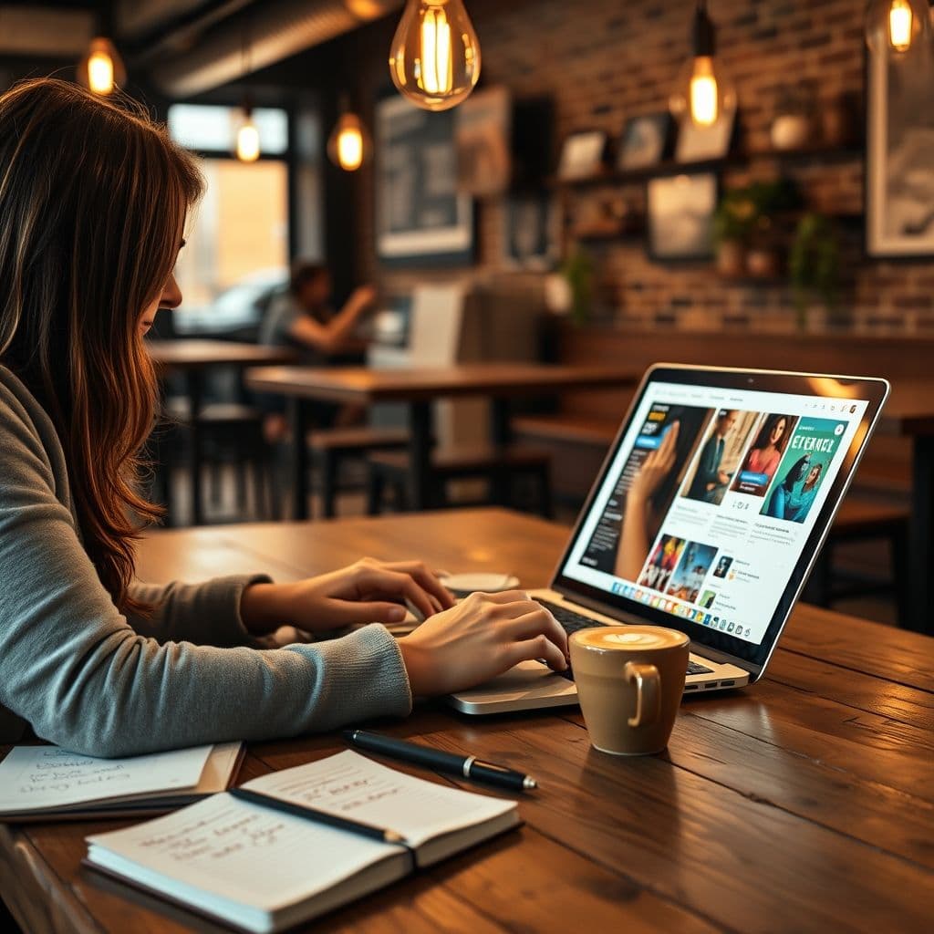 A marketer creating a social media campaign for an event.