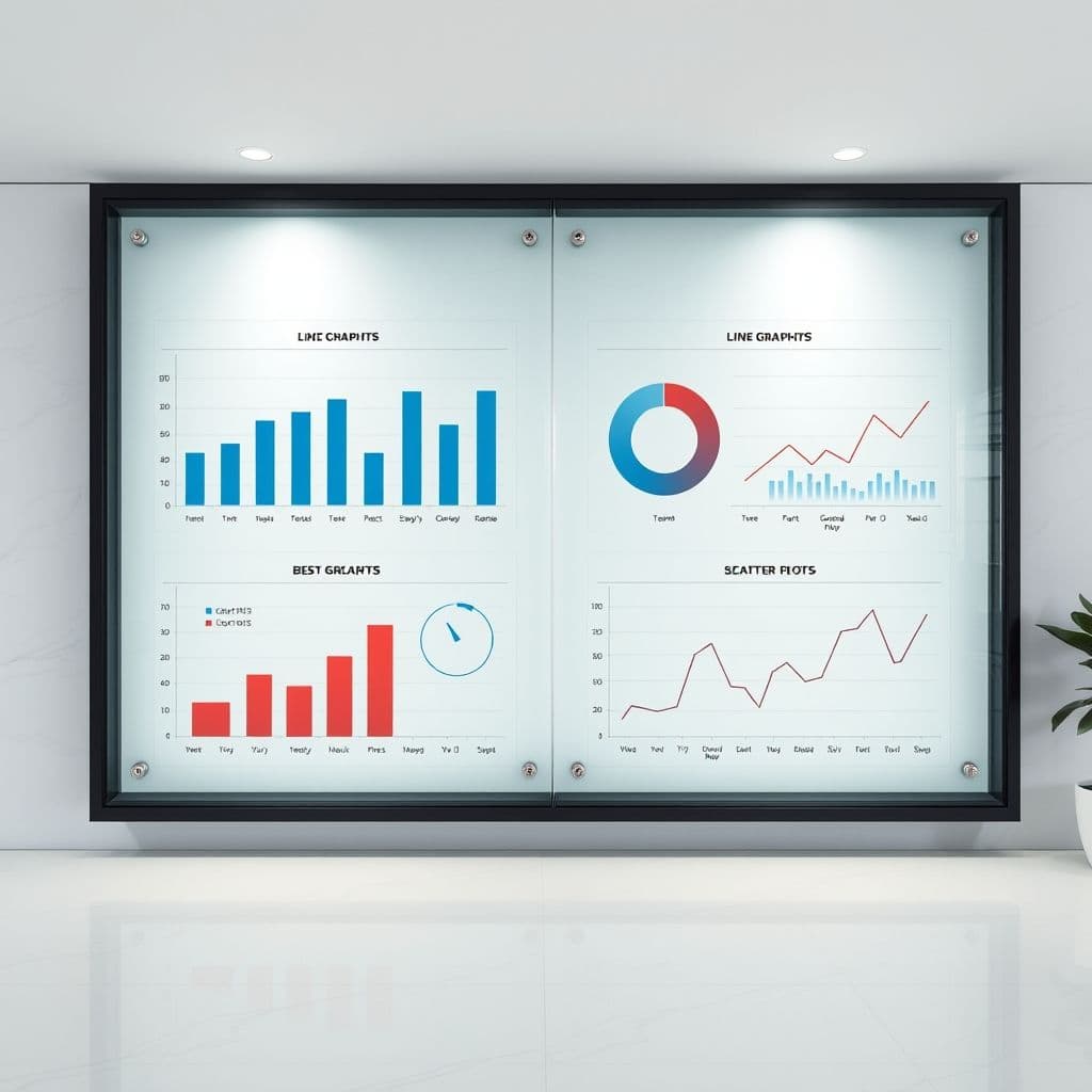 Examples of different chart types and their best use cases.