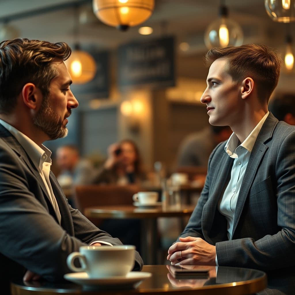 Illustration of a person practicing active listening with a colleague.