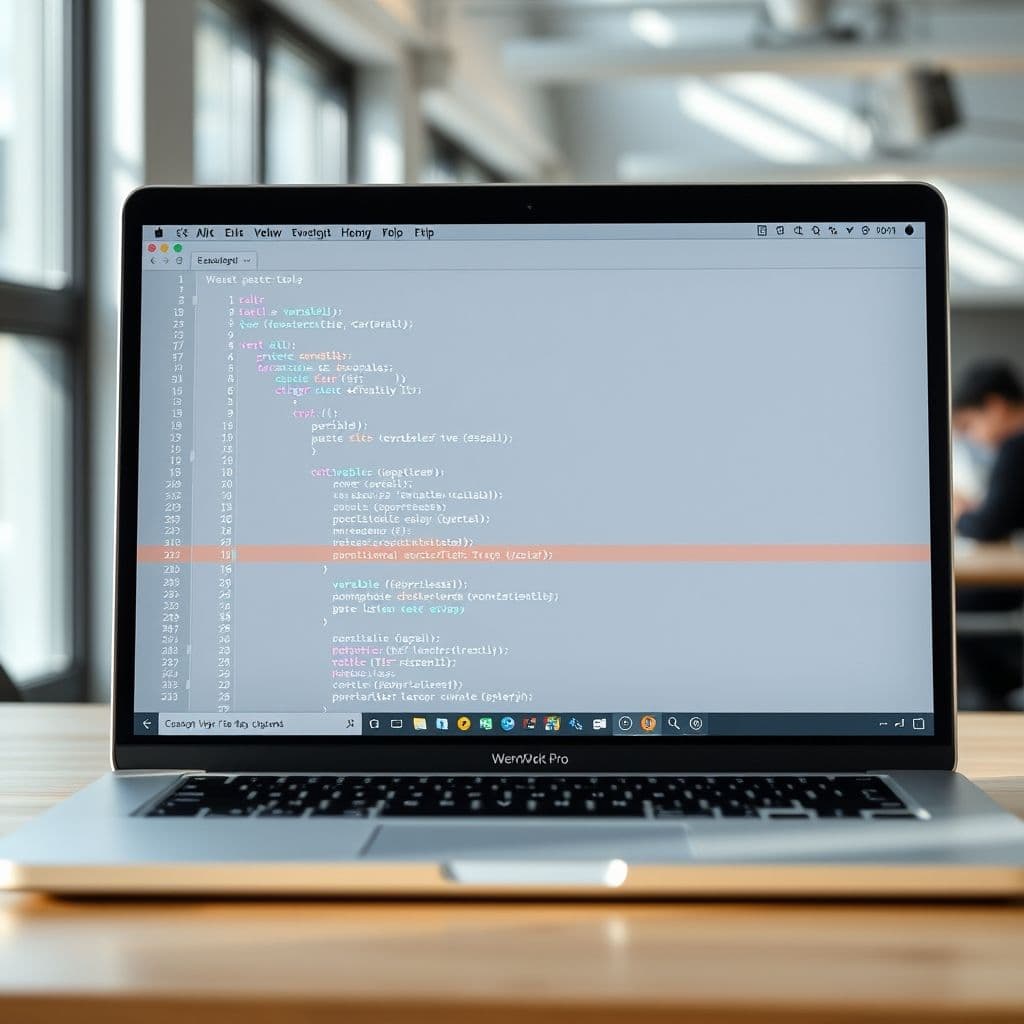 Illustration of Ruby code snippets showing variables, loops, and methods.