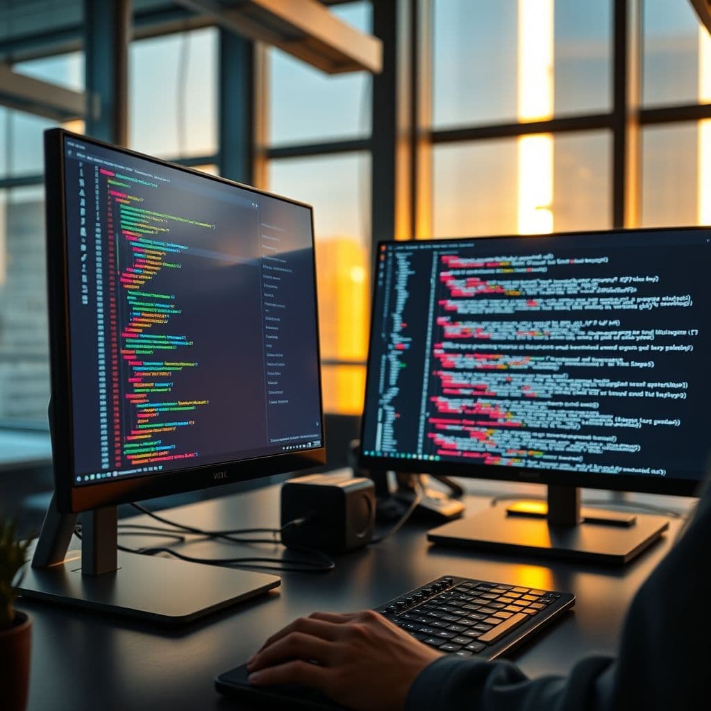 A developer working on both front-end and back-end code for a web application.