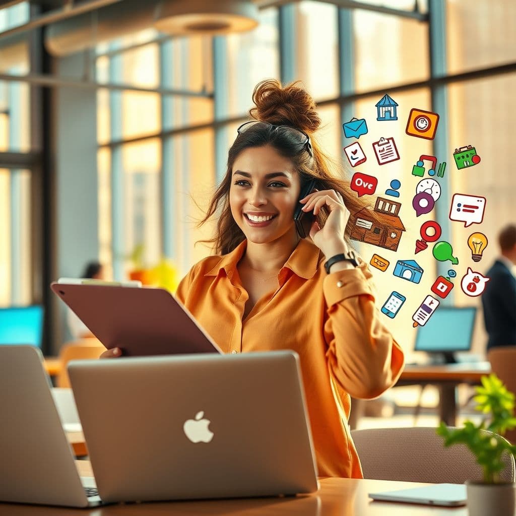 Illustration of an HR Generalist juggling multiple tasks.