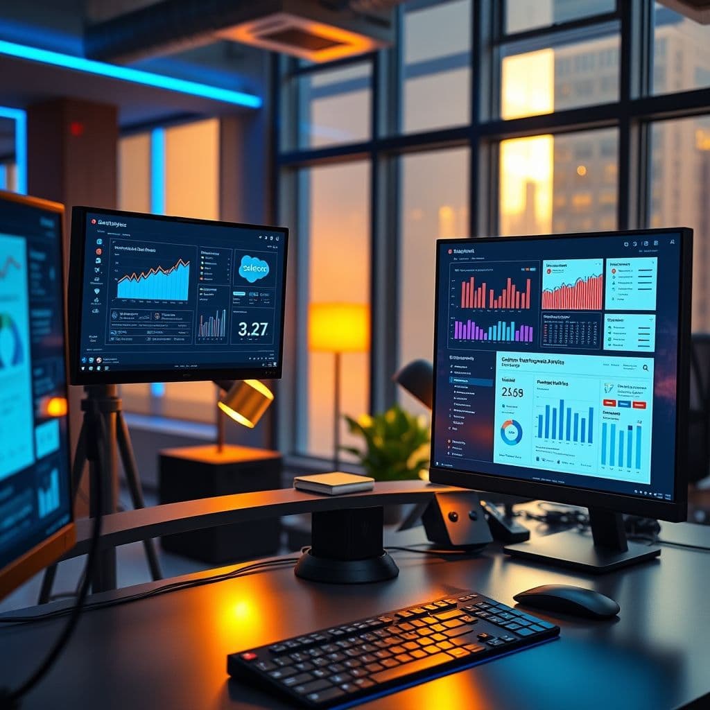 A dynamic growth marketing campaign in action with charts, funnels, and digital tools.