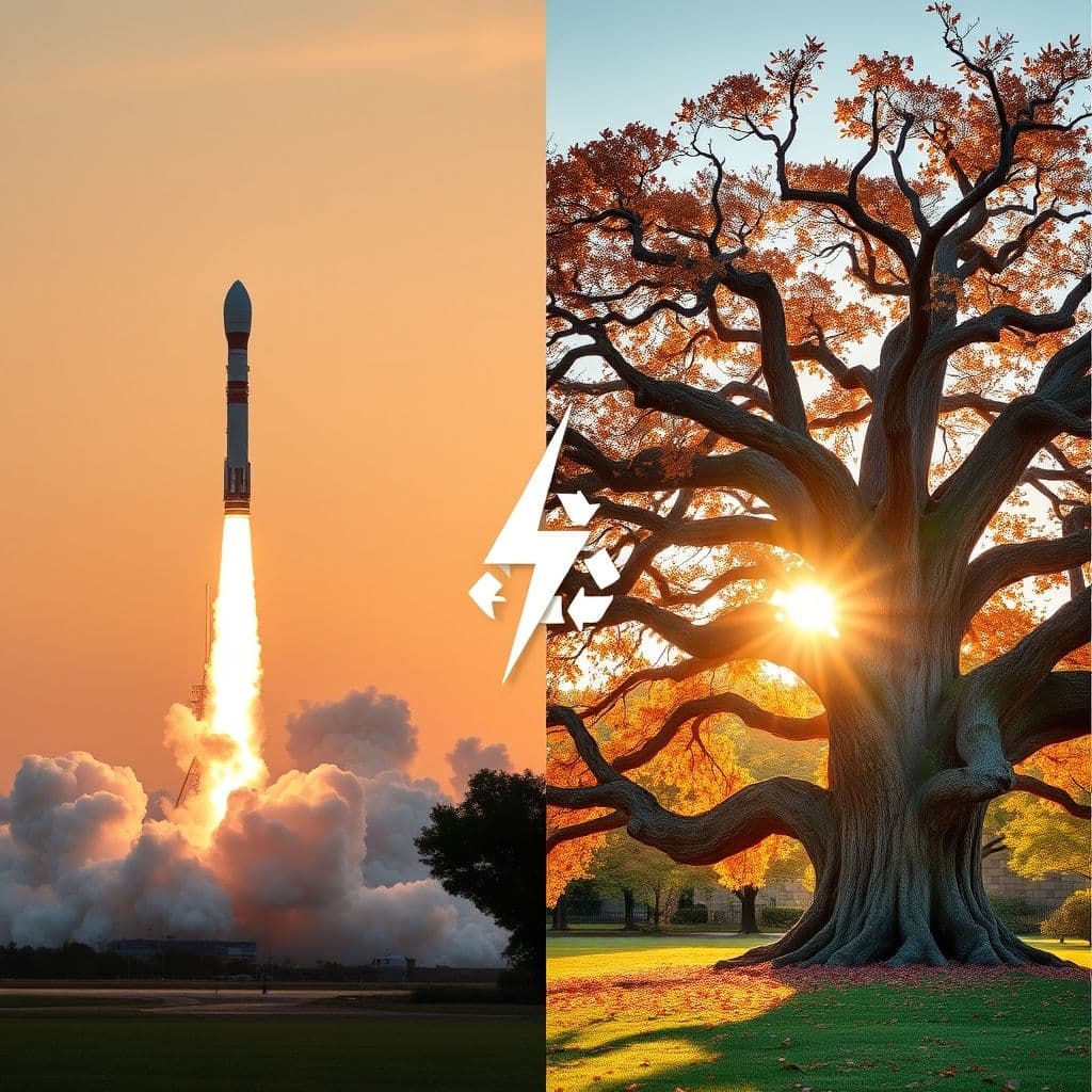 Illustration comparing growth hacking and growth marketing.