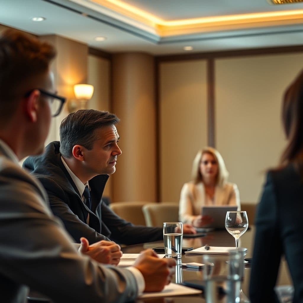 Facilitator demonstrating active listening skills during a team discussion