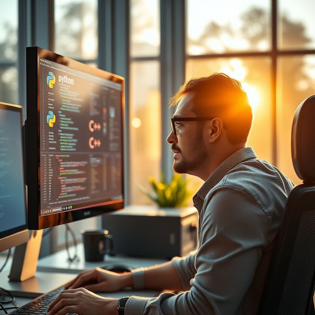 A developer choosing between different programming languages.