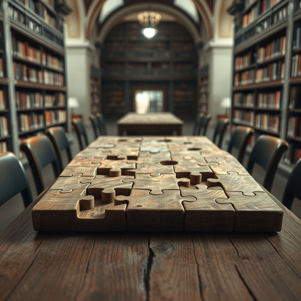 A puzzle with missing pieces representing ambiguity.