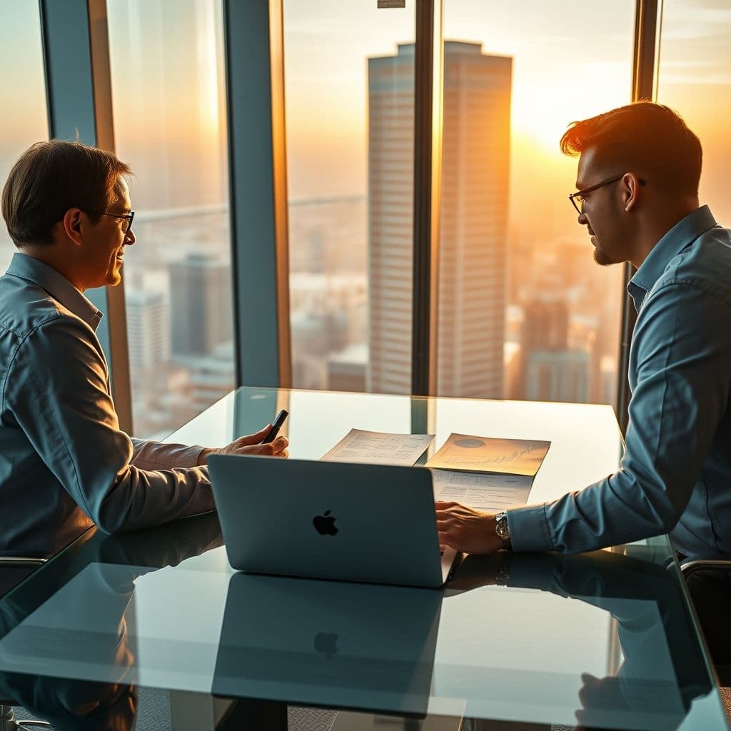 A professional Technical Account Manager working with a client on a technical solution.