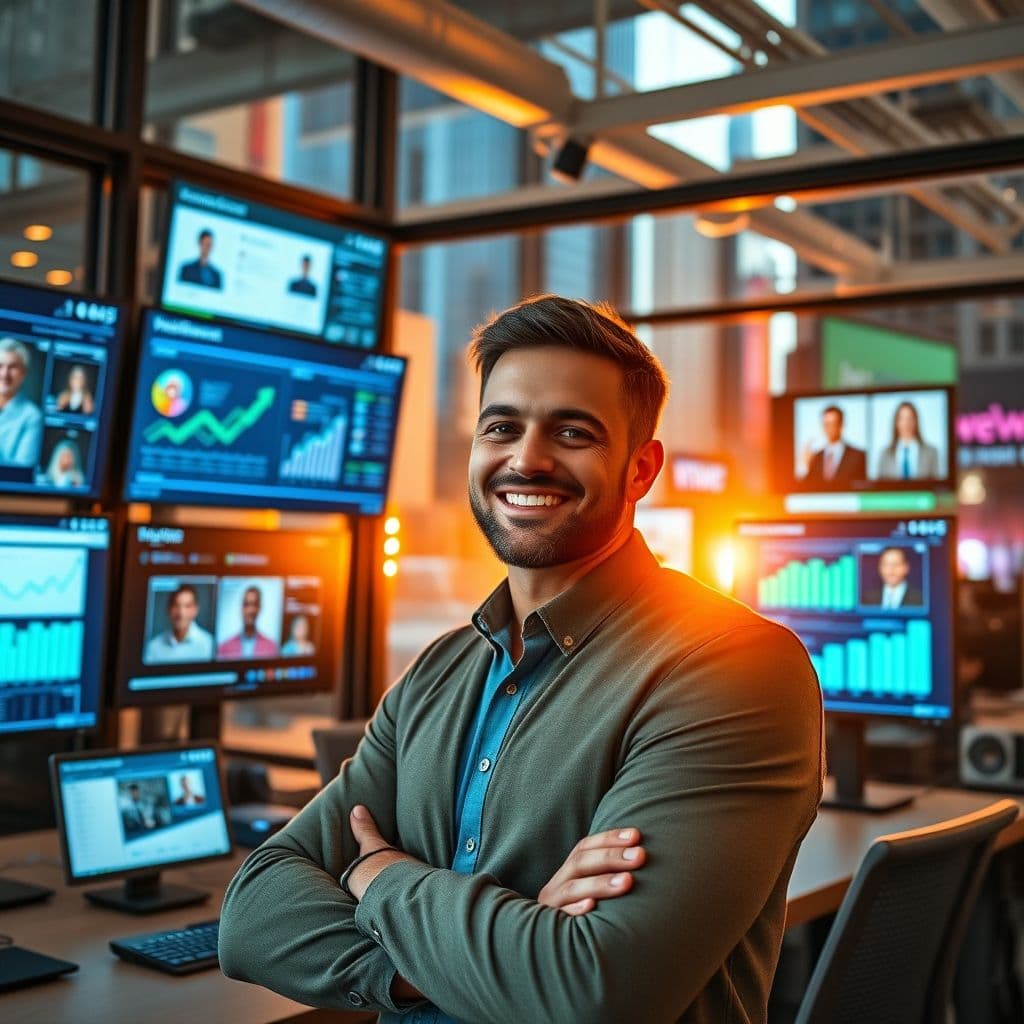 Professional customer success manager analyzing data and building relationships with clients